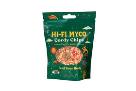 Cordy Chips. Our take on healthy Cheetohs, but made from Cordycep mushrooms.